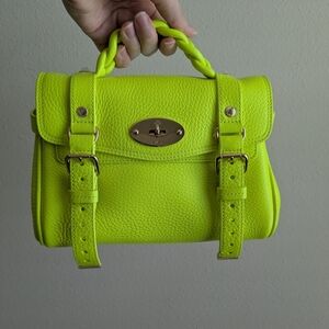 Mulberry Mini Alexa In Neon Yellow
